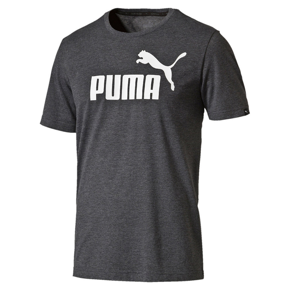 PUMA ESS Essential No.1 Heather Logo Tee T-Shirt Dry Cell 838243 01 grau