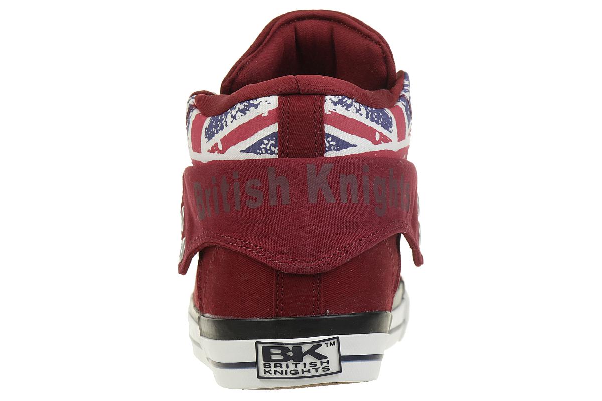 British Knights ROCO BK Sneaker B41-3715-01 England Flagge Jeans burgundy