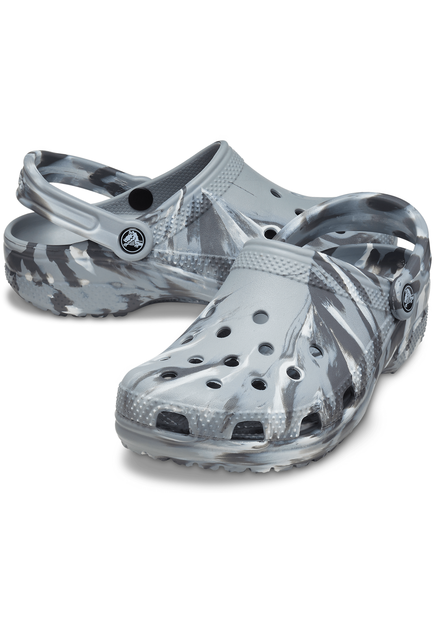 Crocs Marbled Classic Clog Unisex Erwachsene 206867-0ES grau