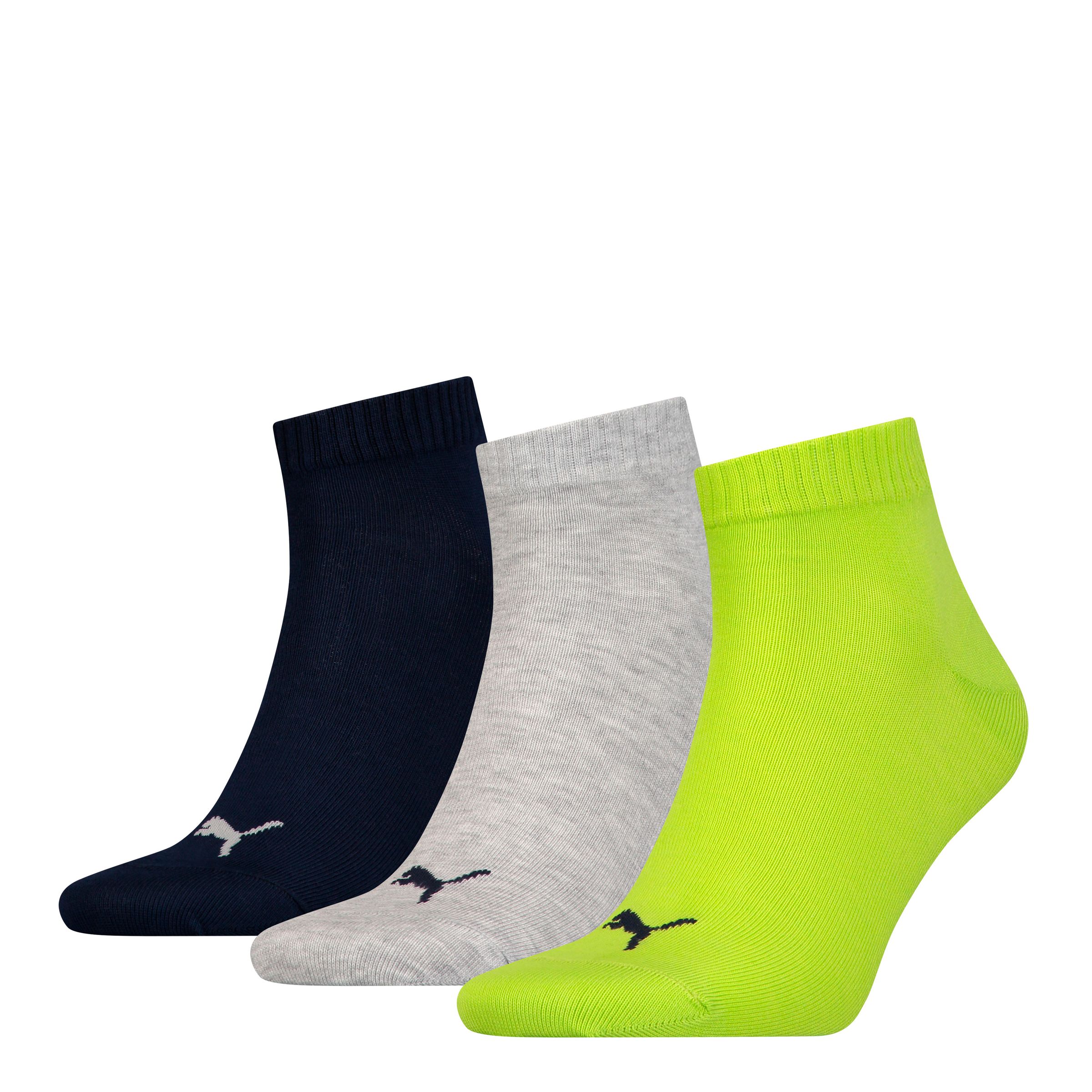 3 Paar Puma Unisex Quarter Socken Sneaker Gr. 35 - 49  für Damen Herren Füßlinge