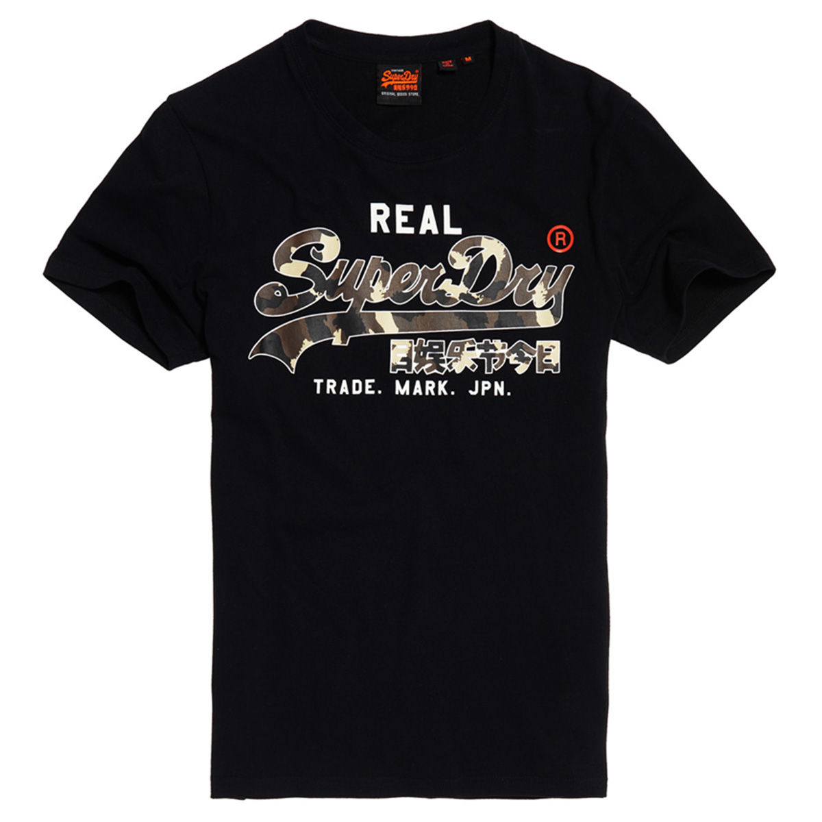 Superdry Herren Vintage Logo Camo Mid Tee T-Shirt M1000057B schwarz