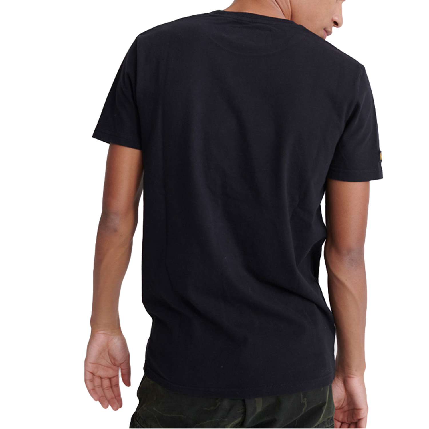 Superdry Herren Merch Store Band Tee T-Shirt Short Sleeve Shirt M1000549A Schwarz 