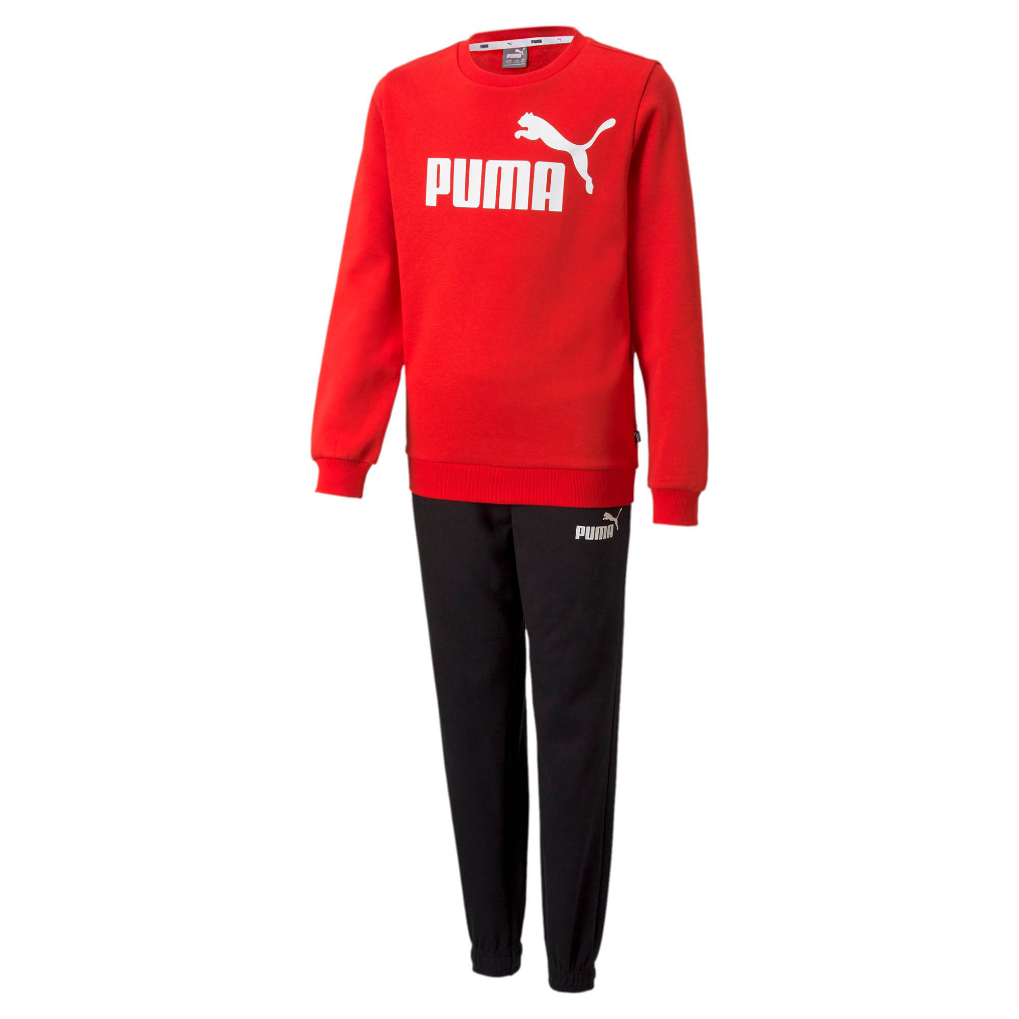 Puma ESS LOGO Sweat Suit FL B Kinder Unisex Jogginganzug 582119 rot