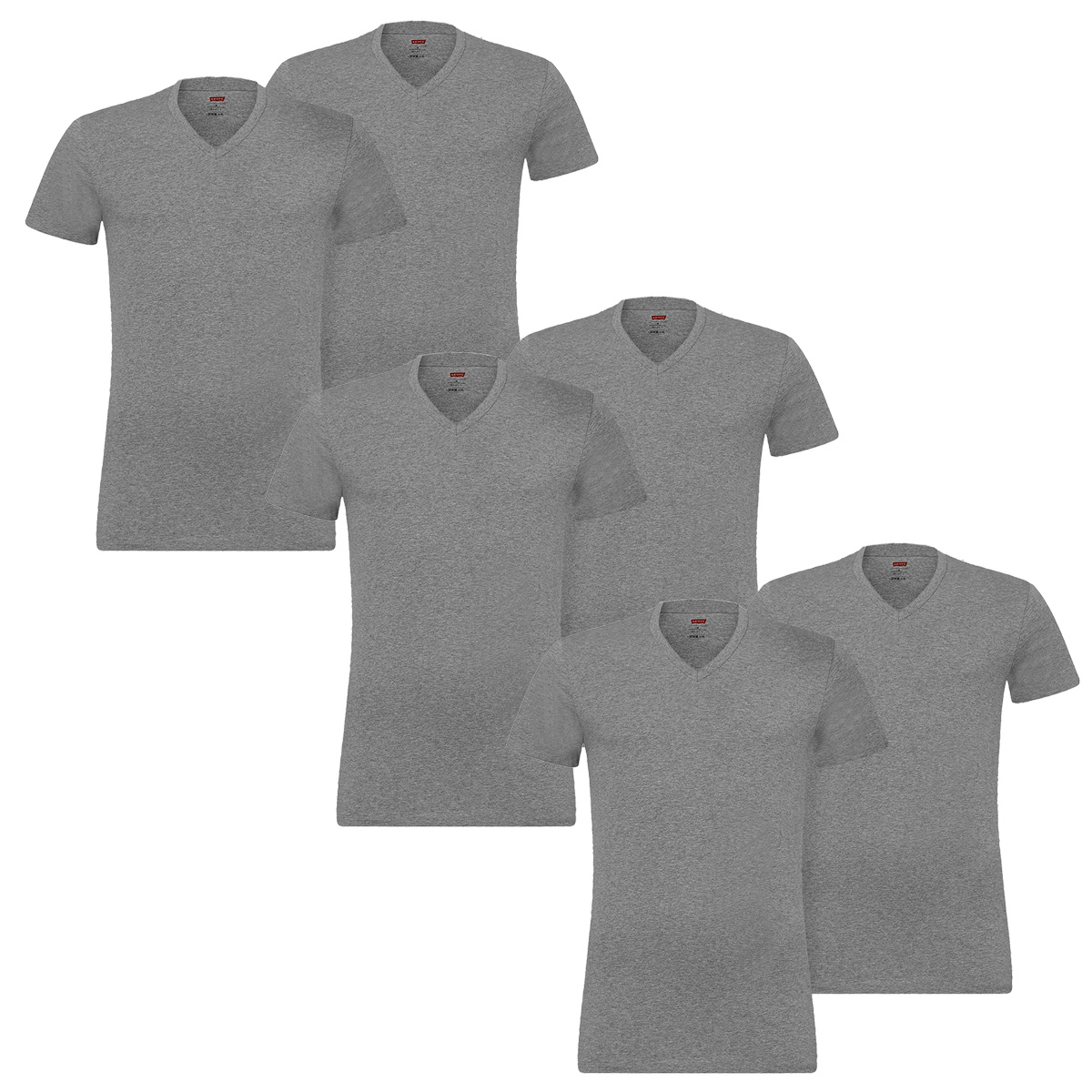 6 er Pack Levis V-Neck T-Shirt Men Herren Unterhemd V-Ausschnitt