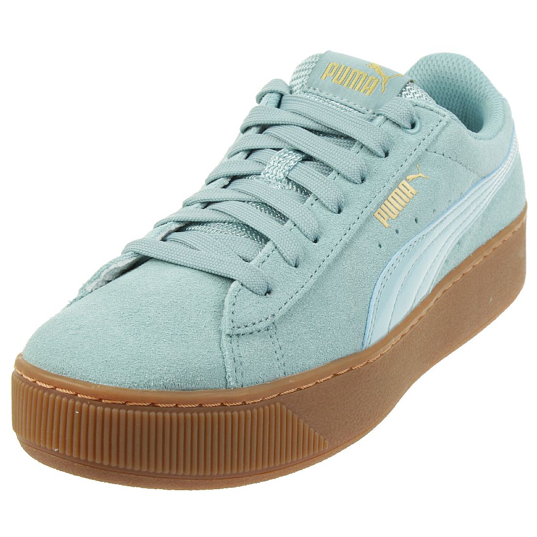 Puma Vikky Platform leather Sneaker Damen Schuhe 363287 11 grün
