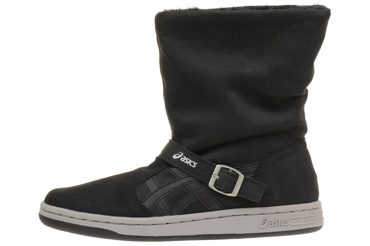 Asics Meriki suede Sneaker Schuhe Damen Kurzschaft Stiefel gefüttert winter black
