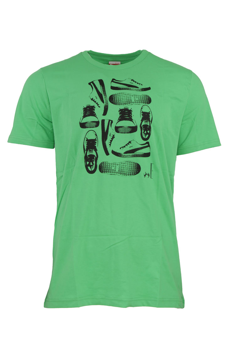 PUMA BPPO 475 Tee Logo Herren T-Shirt grün Sneakers