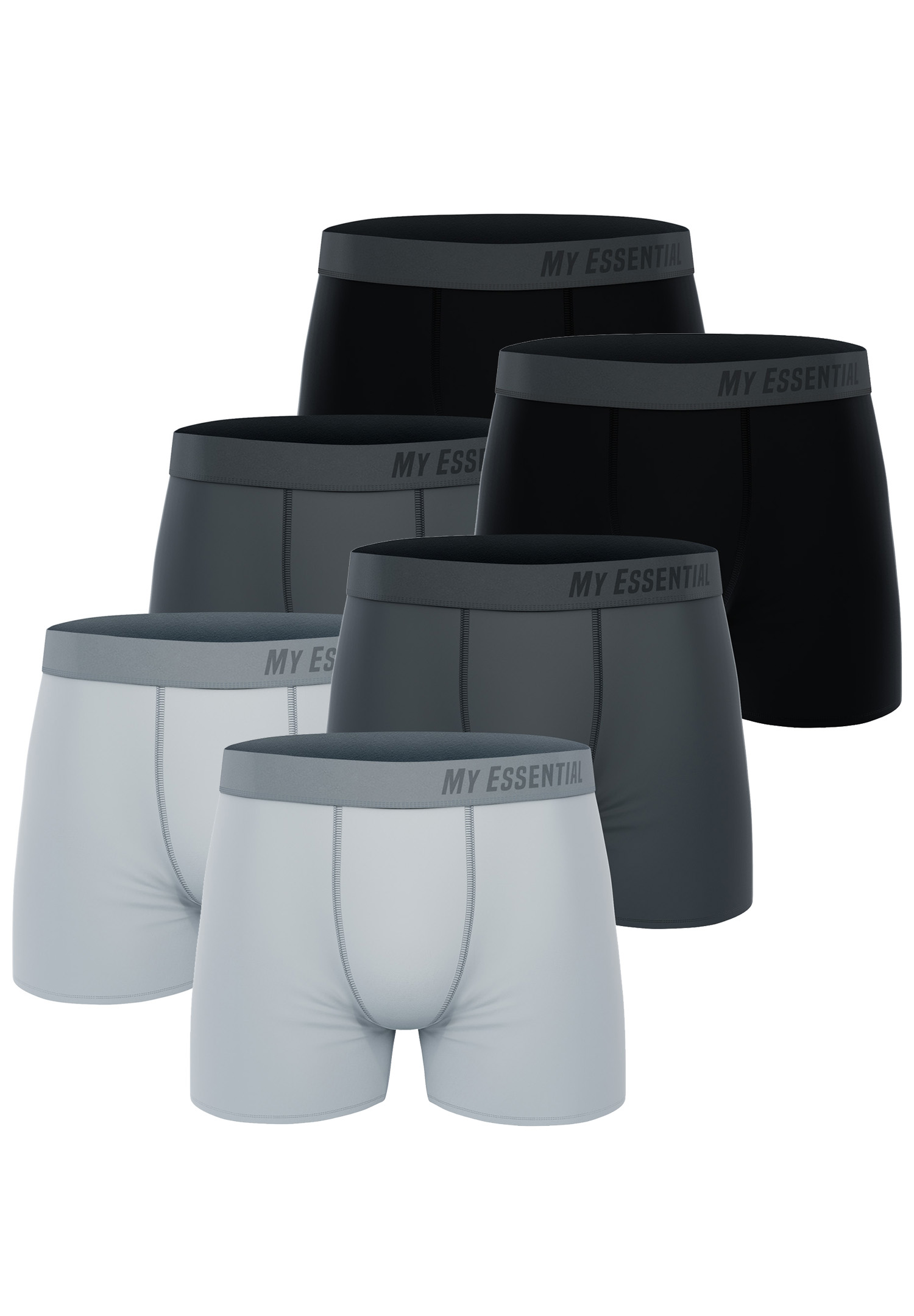 6 er Pack My Essential Clothing Basic Boxershorts Cotton Bio Herren Shorts Unterwäsche MYE1BCX3
