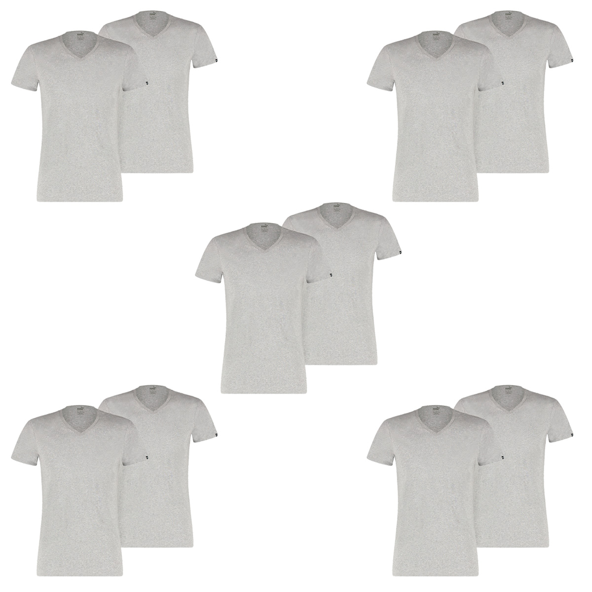 10 er Pack Puma Basic V Neck T-Shirt Men Herren Unterhemd V-Ausschnitt