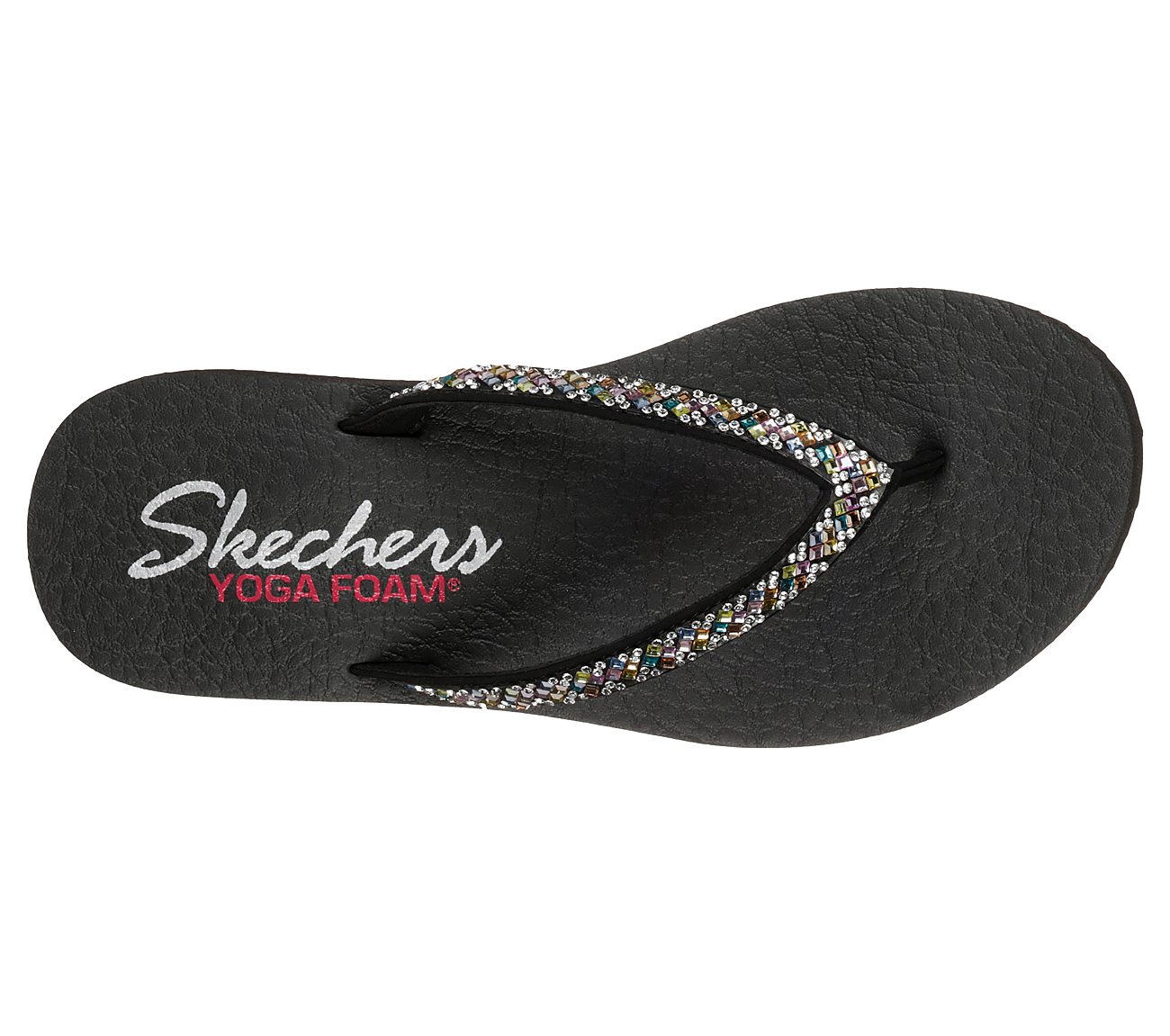 Skechers Cali MEDITATION PERFECT 10 Sandalen/Zehentrenner Damen Schuhe Schwarz