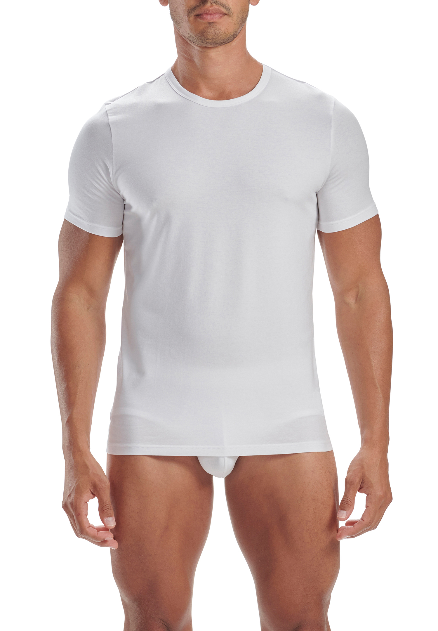 adidas Crew Neck T-Shirt Herren Unterhemd Rund Ausschnitt langlebig 6 er Pack