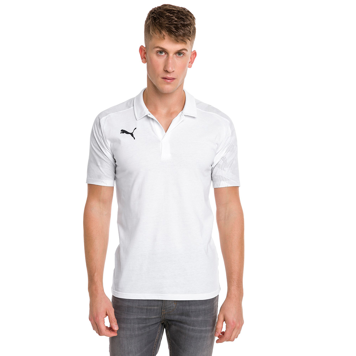 PUMA Herren CUP Sideline Polo Shirt weiss 656047