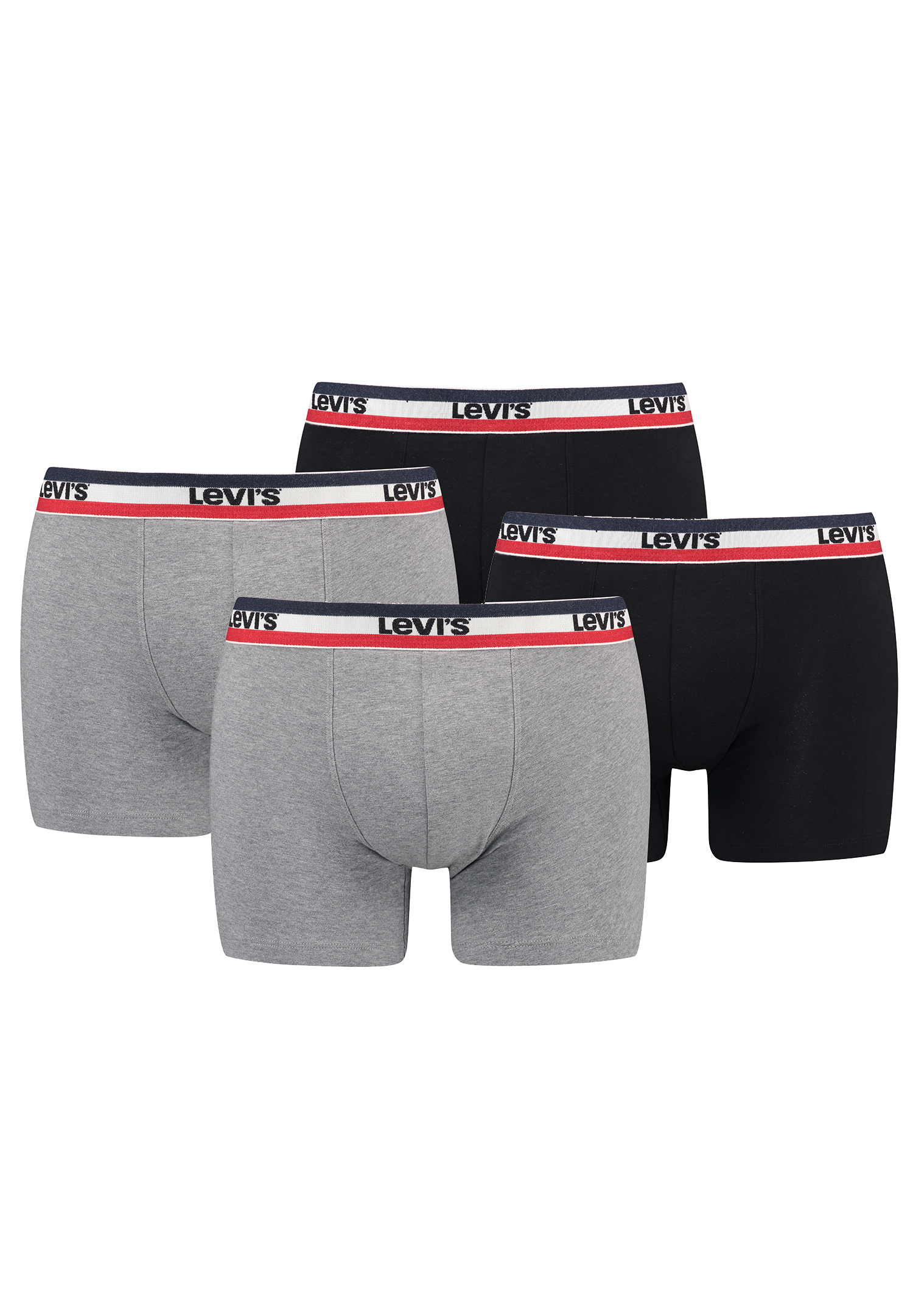 Levi's Sportswear Logo Herren Boxershorts Unterwäsche aus Bio-Baumwolle im 4er Pack