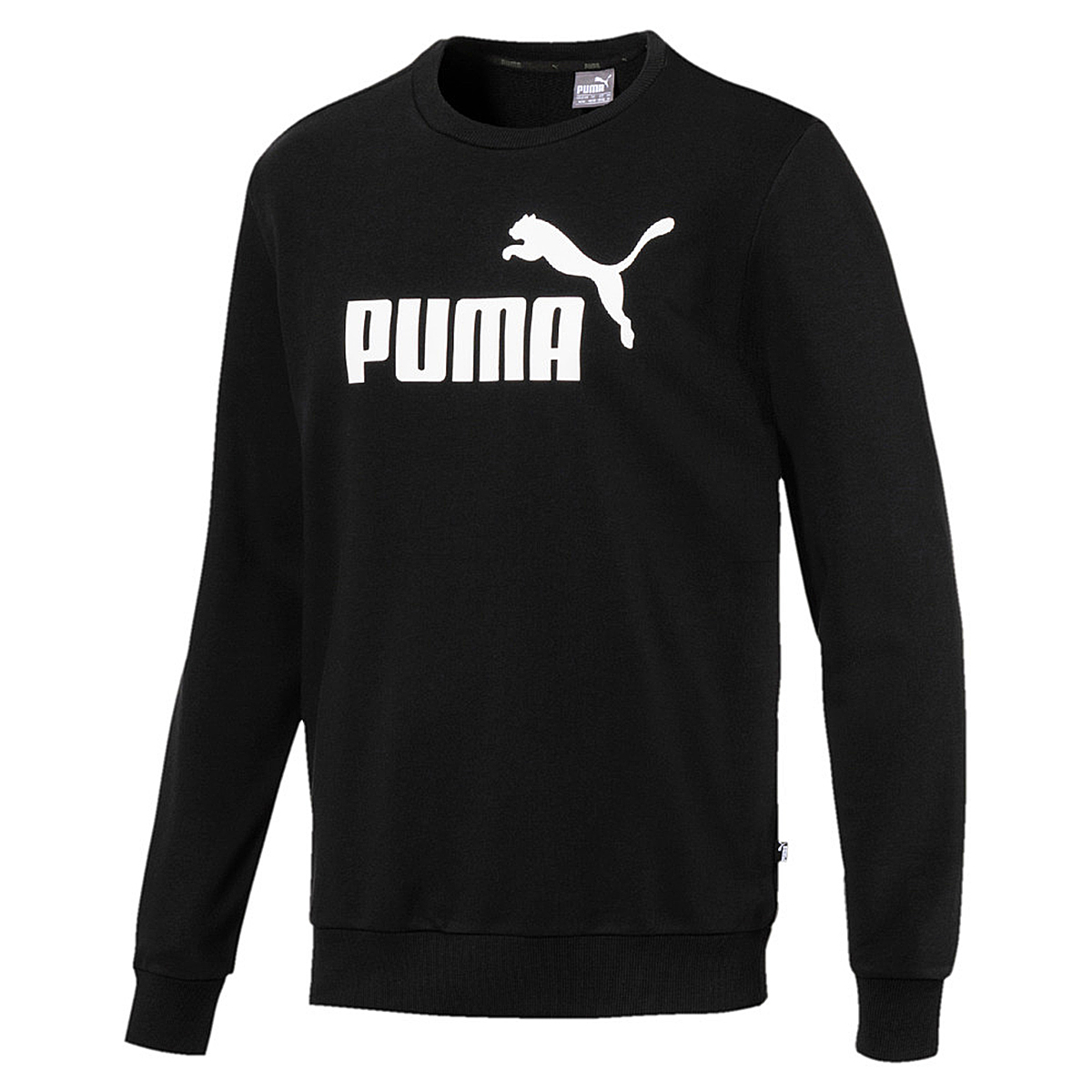 PUMA Essentials Crew Sweat TR Big Logo Herren Sweatshirt Schwarz 851750 01