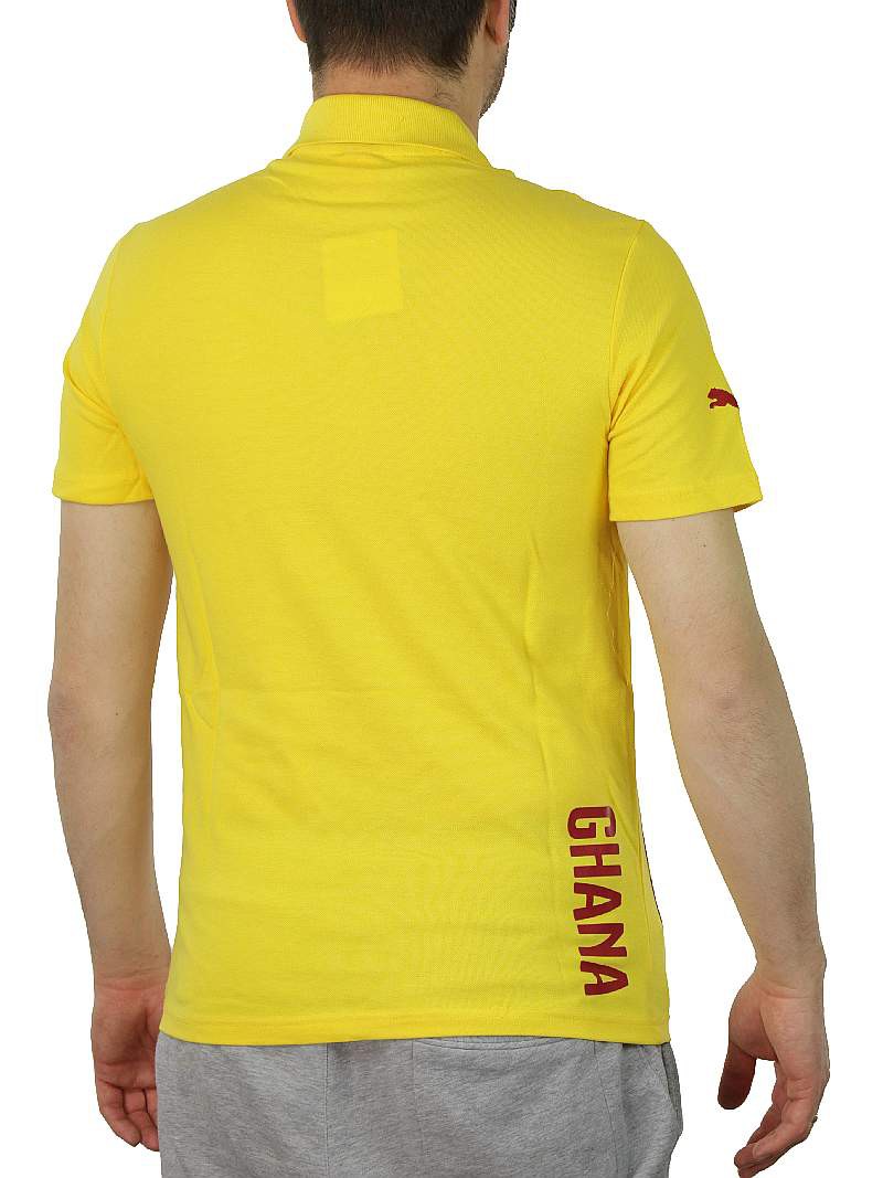 Puma Ghana Hoped Polo Herren rot gelb Fußball 744667 04