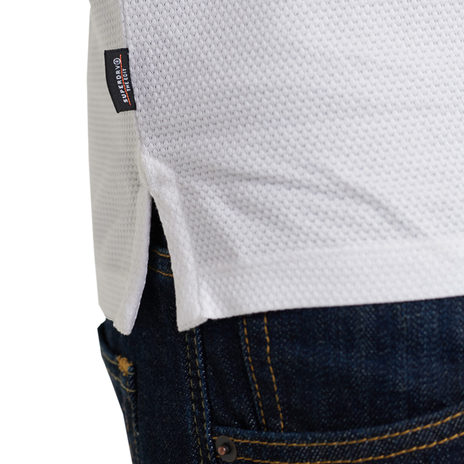 Superdry Herren Edit S/S Polo Short Sleeve Shirt M1110001A weiss