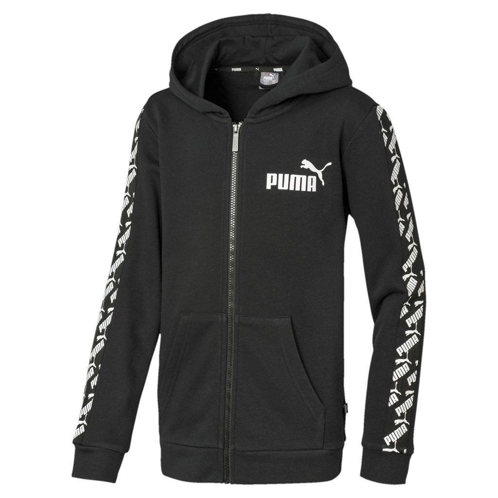 PUMA Amplified Hooded Jacket TR B Kinder Kapuzenjacke Sweatjacke 581337 Schwarz