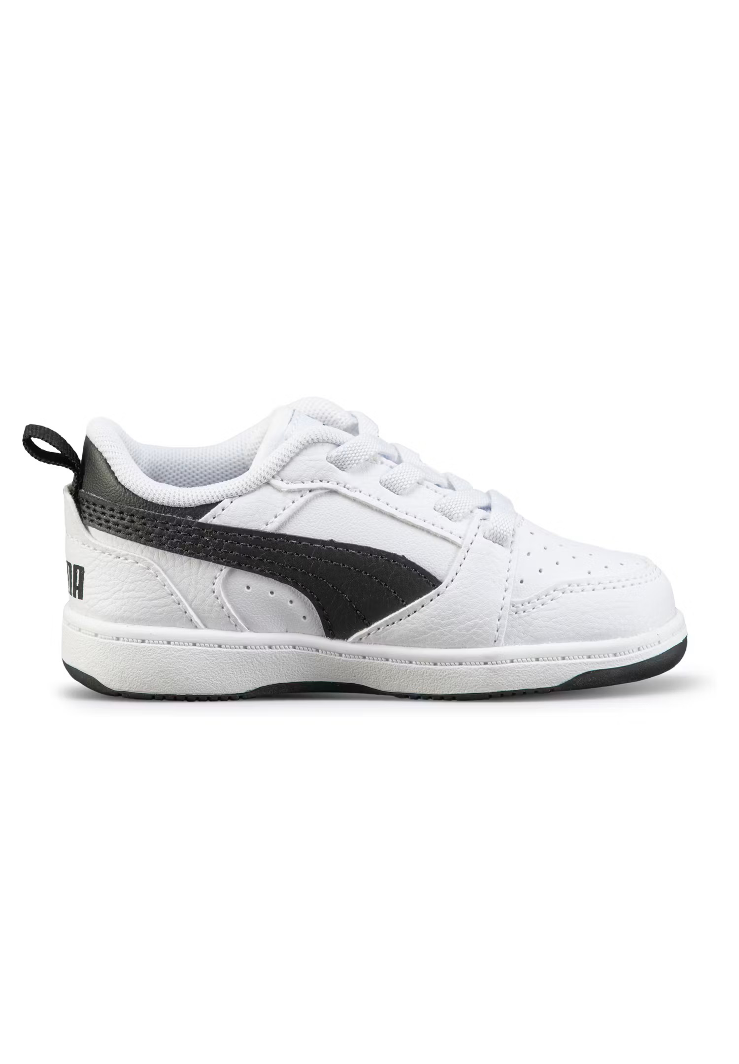 Puma Rebound V6 Lo AC PS Unisex Kinder Sneaker 396742 02 weiß/schwarz 