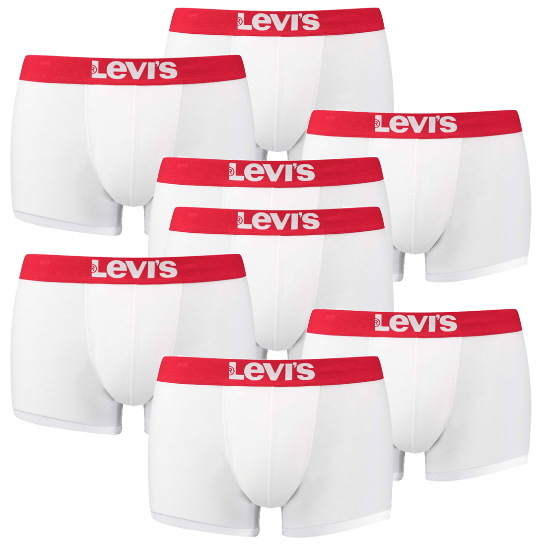 8er Pack Levis Men Solid Basic Trunk Boxershorts Unterhose Pant Unterwäsche