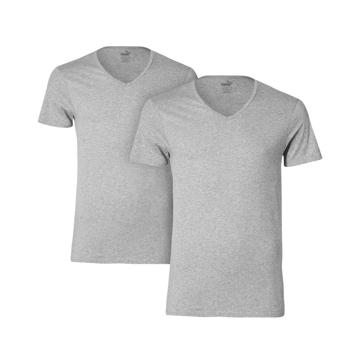 2 er Pack Puma Basic V Neck T-Shirt Men Herren Unterhemd V-Ausschnitt