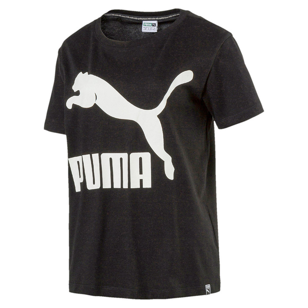 PUMA Damen Archive Logo Tee Trend T-Shirt Big Logo schwarz
