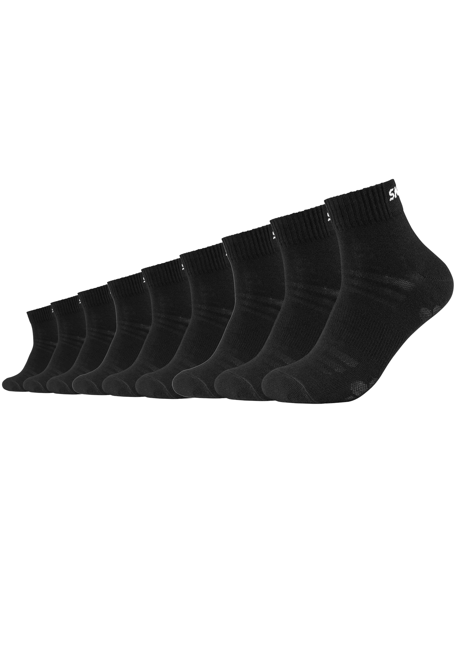 9 Paar Skechers Unisex Quarter Socken SK42017