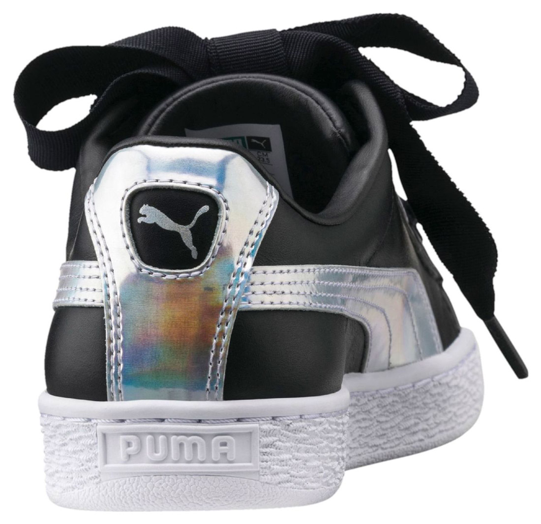 Puma Basket Heart Explosive W Sneaker Damen Mädchen Schuhe 363626 01 schwarz silber
