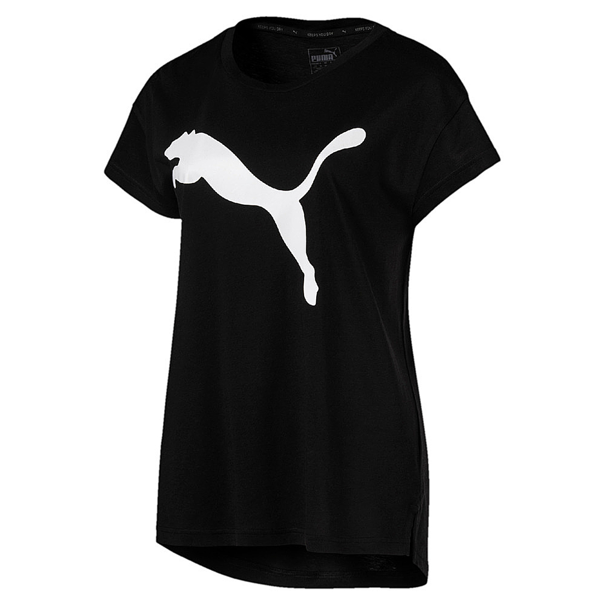 PUMA Damen Active Logo Tee DryCell T-Shirt schwarz 852006