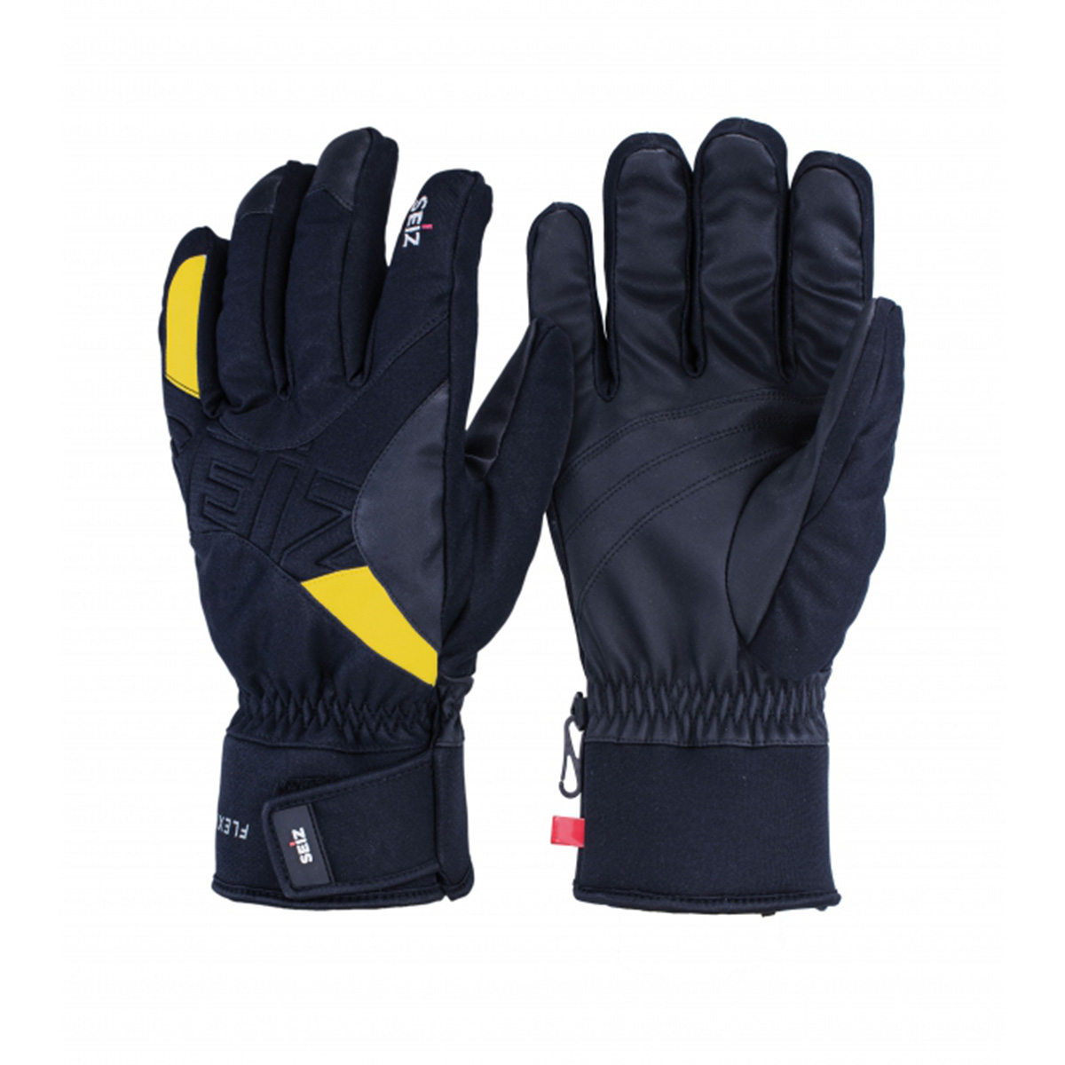 Seiz Handschuhe FLEXIBLE Winter Schnee Unisex WGL00010 01 schwarz gelb