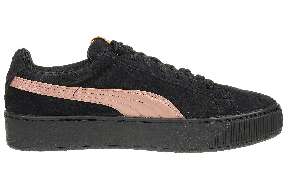 Puma Vikky Platform RG leather Sneaker Damen Schuhe 365965 01 black