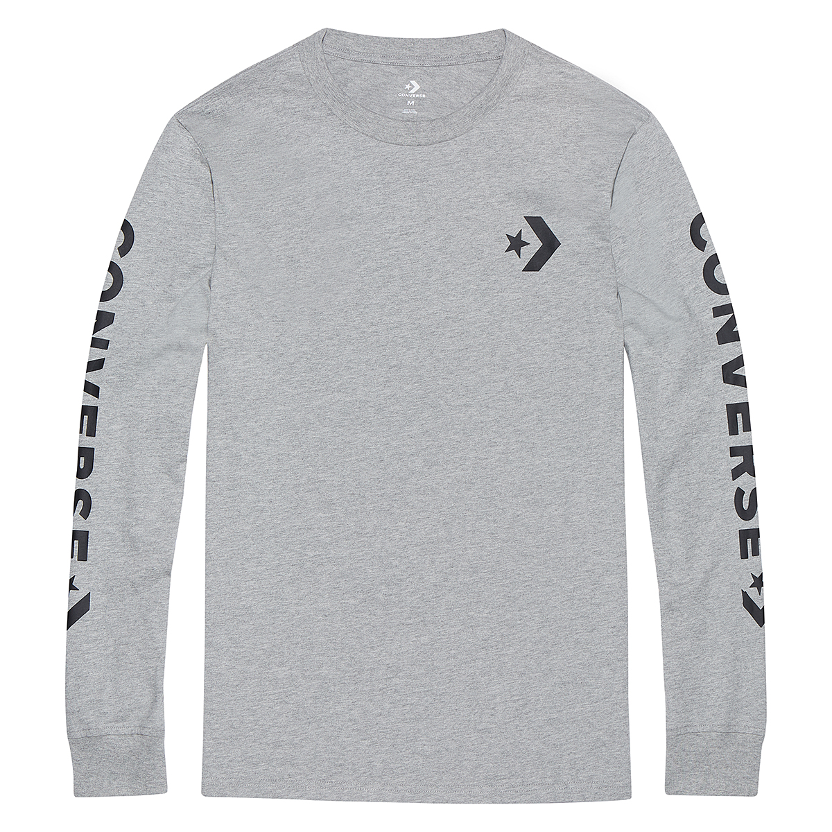 Converse Star Chevron T-Shirt Wordmark LS Long Sleeve Herren Grau