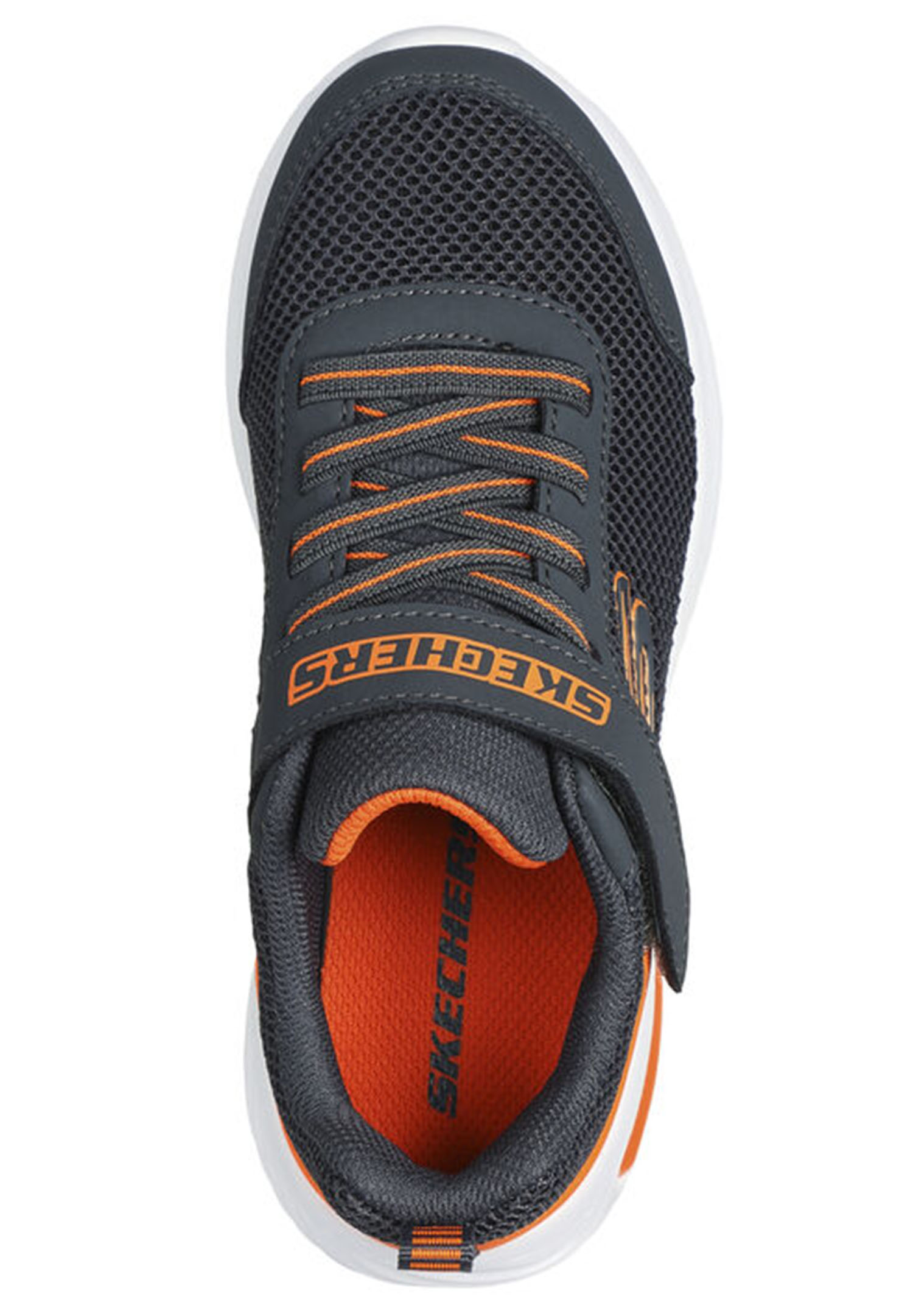 Skechers Bounder-Tech Kinder Sneaker Schuhe Unisex 403748L CCOR grau/orange