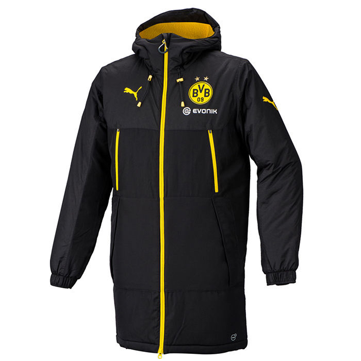 Puma BVB Bench Jacket Herren 750688 02 Borussia Dortmund Warm Cell