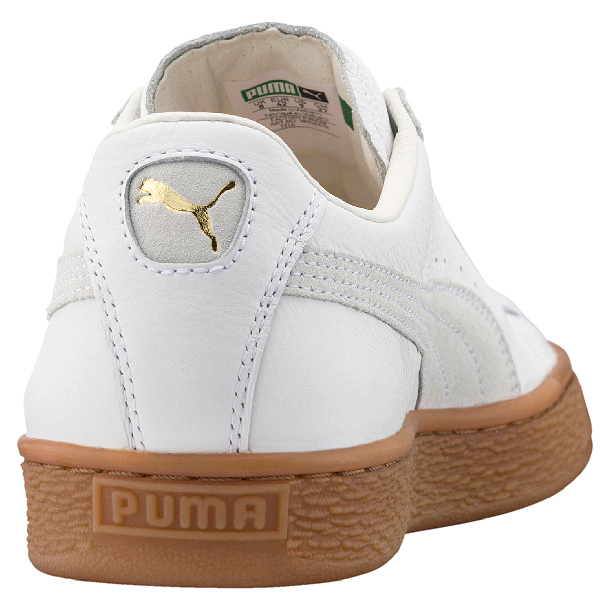 Puma Basket Classic Gum Deluxe UNISEX Sneaker 365366 01 weiss