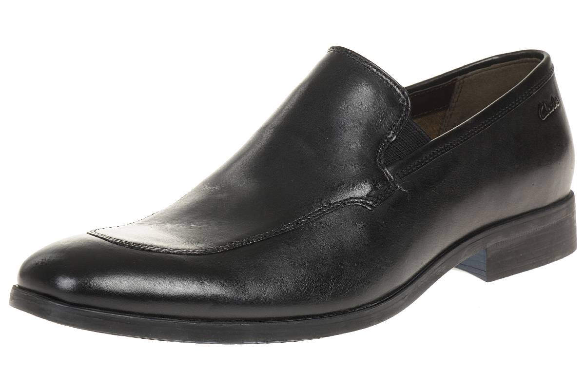 Clarks Banfield Step leather Herren Men Business Schuhe Leder schwarz