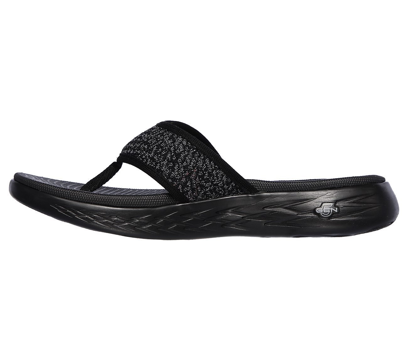 Skechers O-T-G Womens Sandals ON-THE-GO 600 GLOSSY Sandalen/Zehentrenner Damen Schuhe Schwarz
