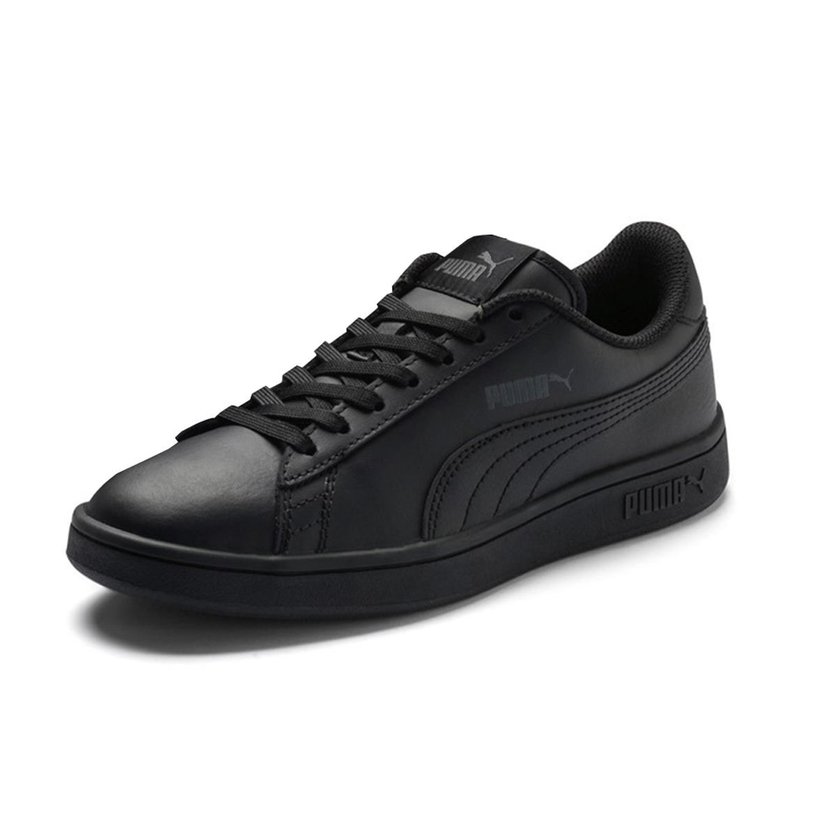 Puma Smash v2 L JR Junior Kinder Sneaker Schuhe Leder schwarz 365170 01