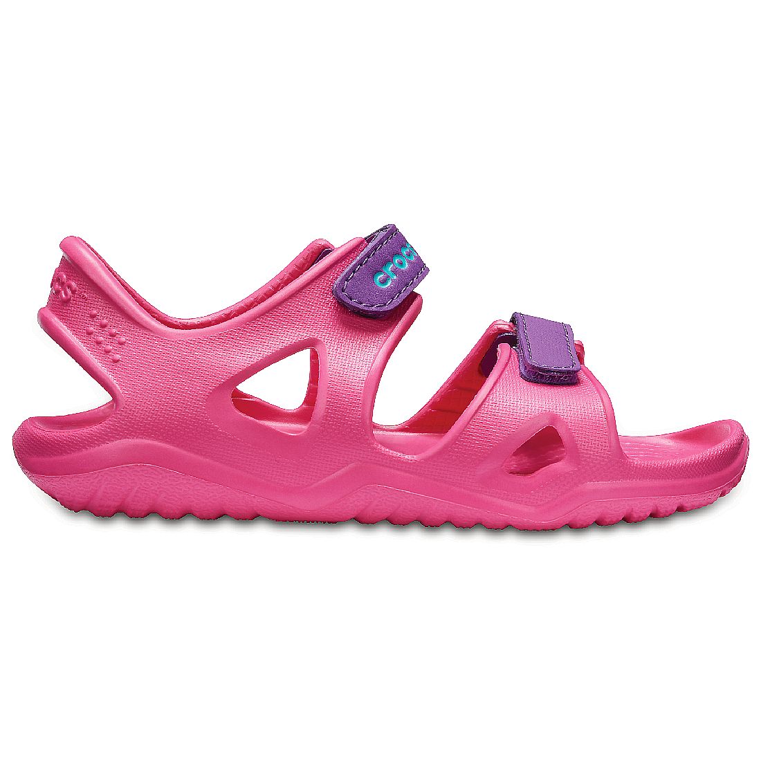 Crocs Swiftwater River Sandal K Kinder Junior Sandale Klett Paradise Pink 204988