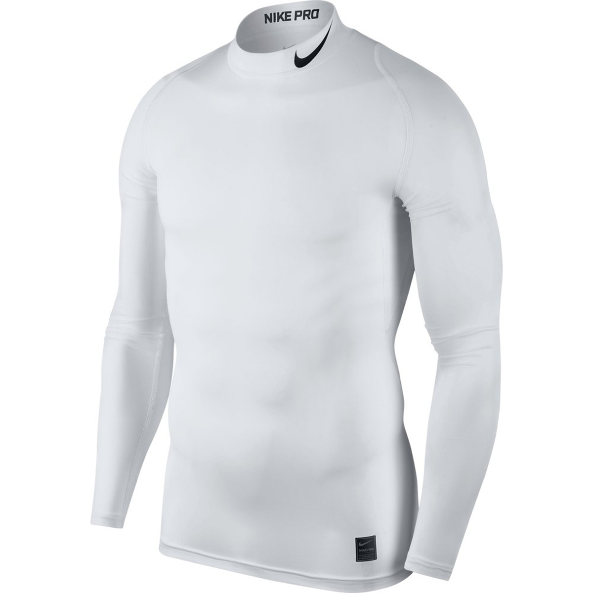 NIKE Herren Pro Dry Fit COMPRESSION Langarm Funktionsshirt weiss