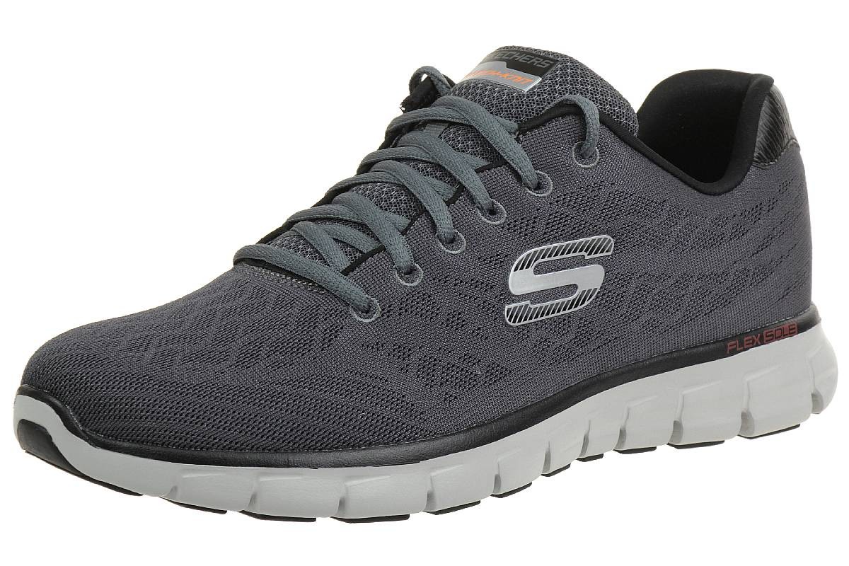 Skechers Synergy Fine Tune Herren Sneaker Fitness Schuhe grey Skech Knit