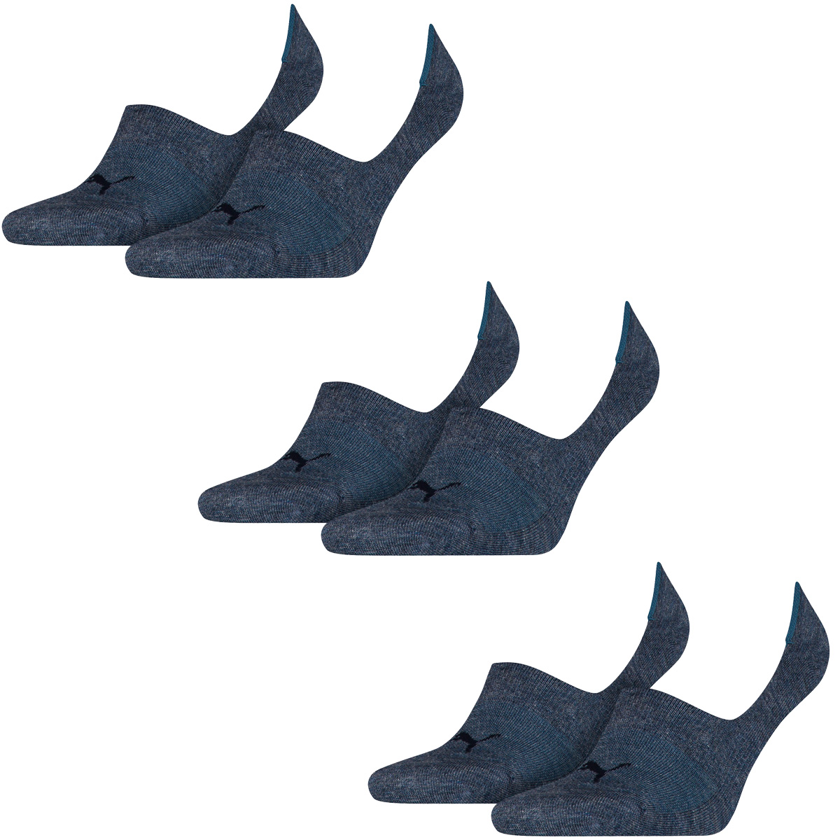 6 Paar Puma Socken Footie Sportsocken Invisible Gr. 35 - 46 Unisex