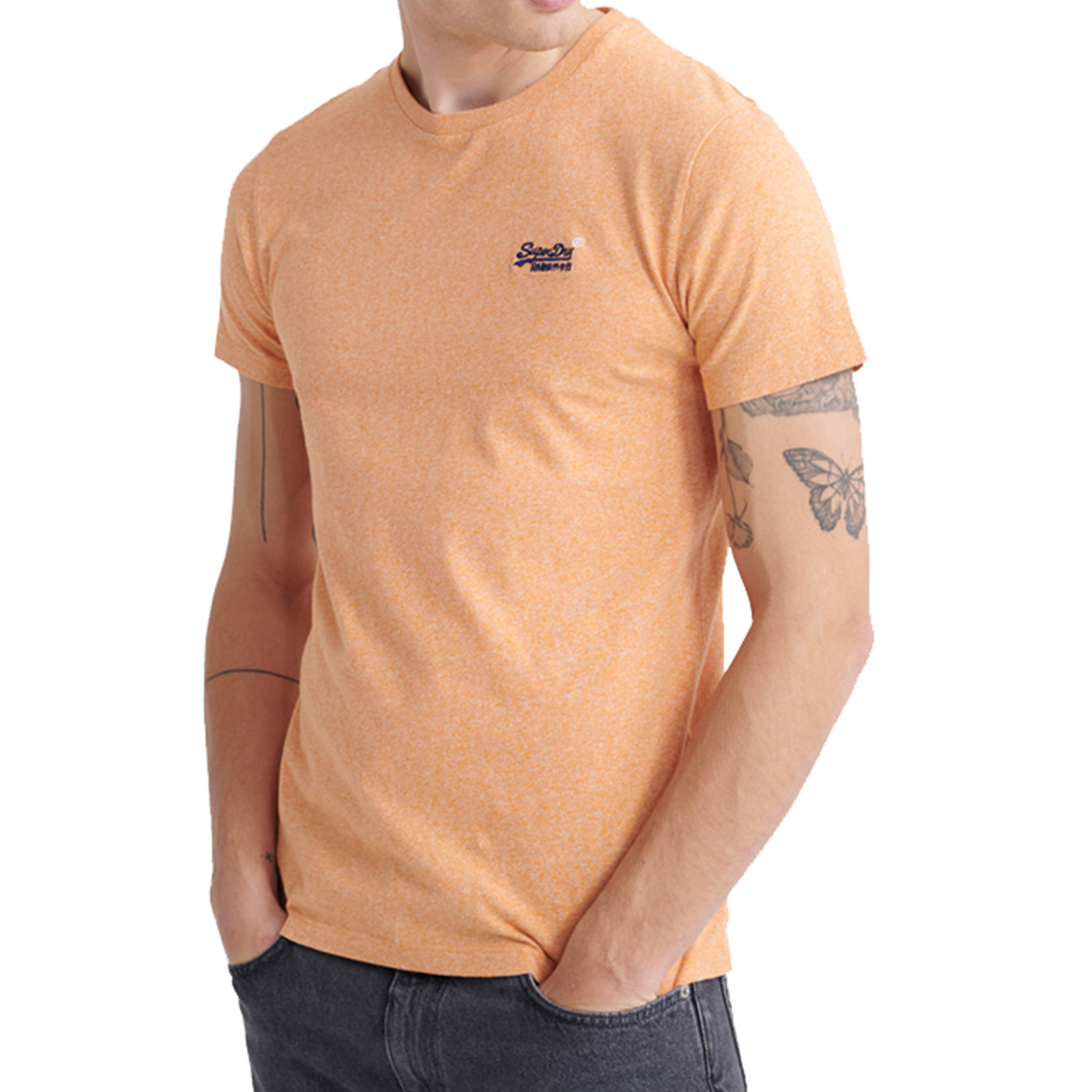 Superdry Herren Orange Label Vintage Embroidery Tee T-Shirt M10000119A orange