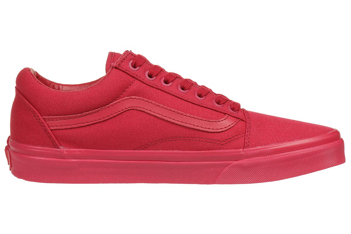 VANS Old Skool Classic mono Sneaker Skate Schuhe Canvas V4OJAEF Crimson red