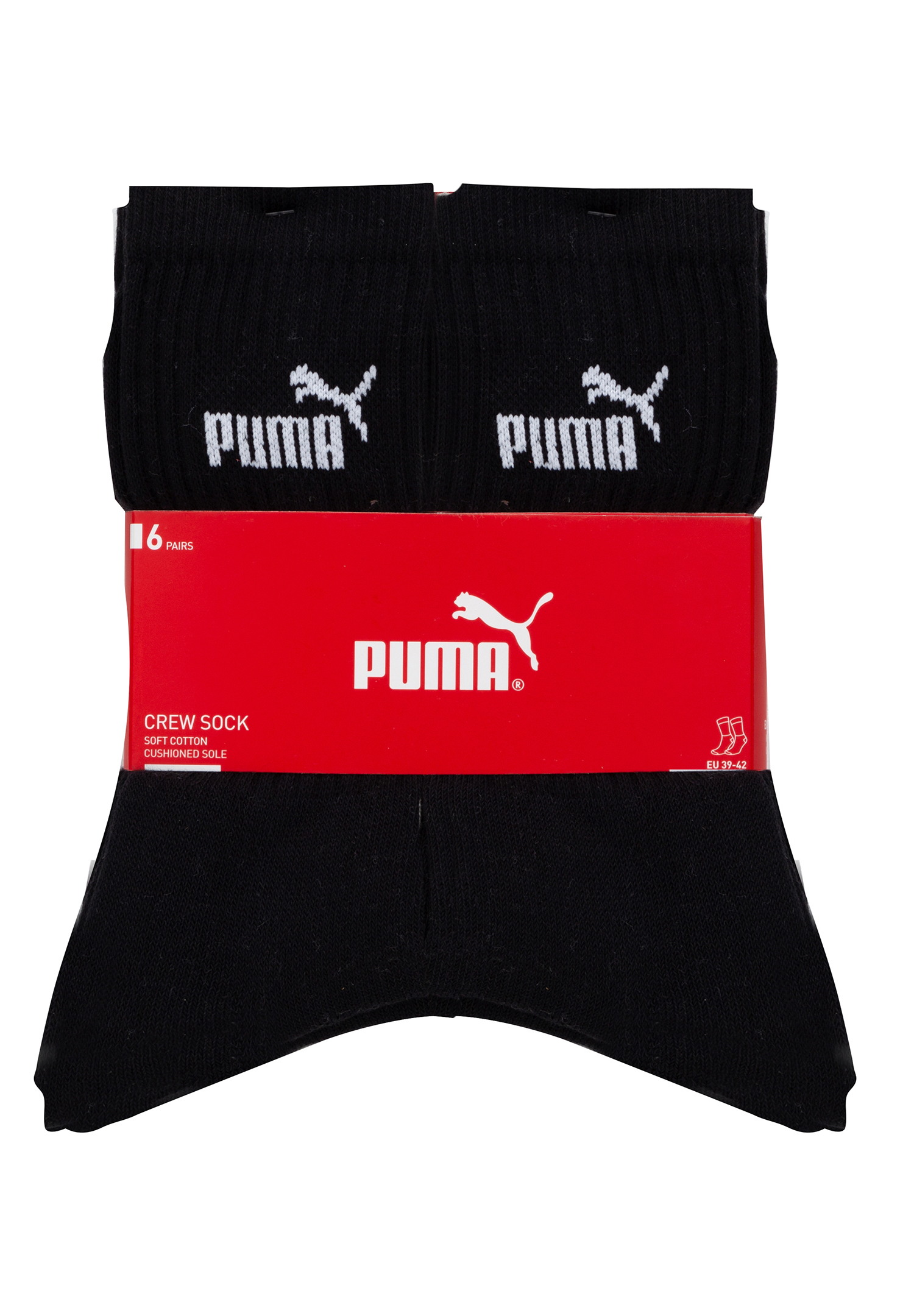 Puma Unisex Crew Tennissocken Sportsocken Socken für Damen Herren 6 Paar 