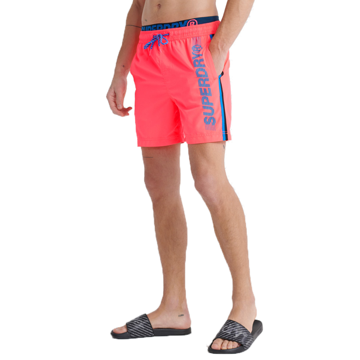 Superdry Herren State Volley Swim Short Schwimmhose Shorts M3010010A pink