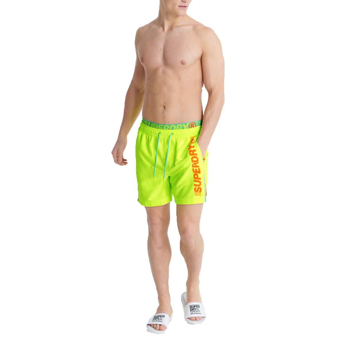 Superdry Herren State Volley Swim Short Schwimmhose Shorts M3010010A gelb