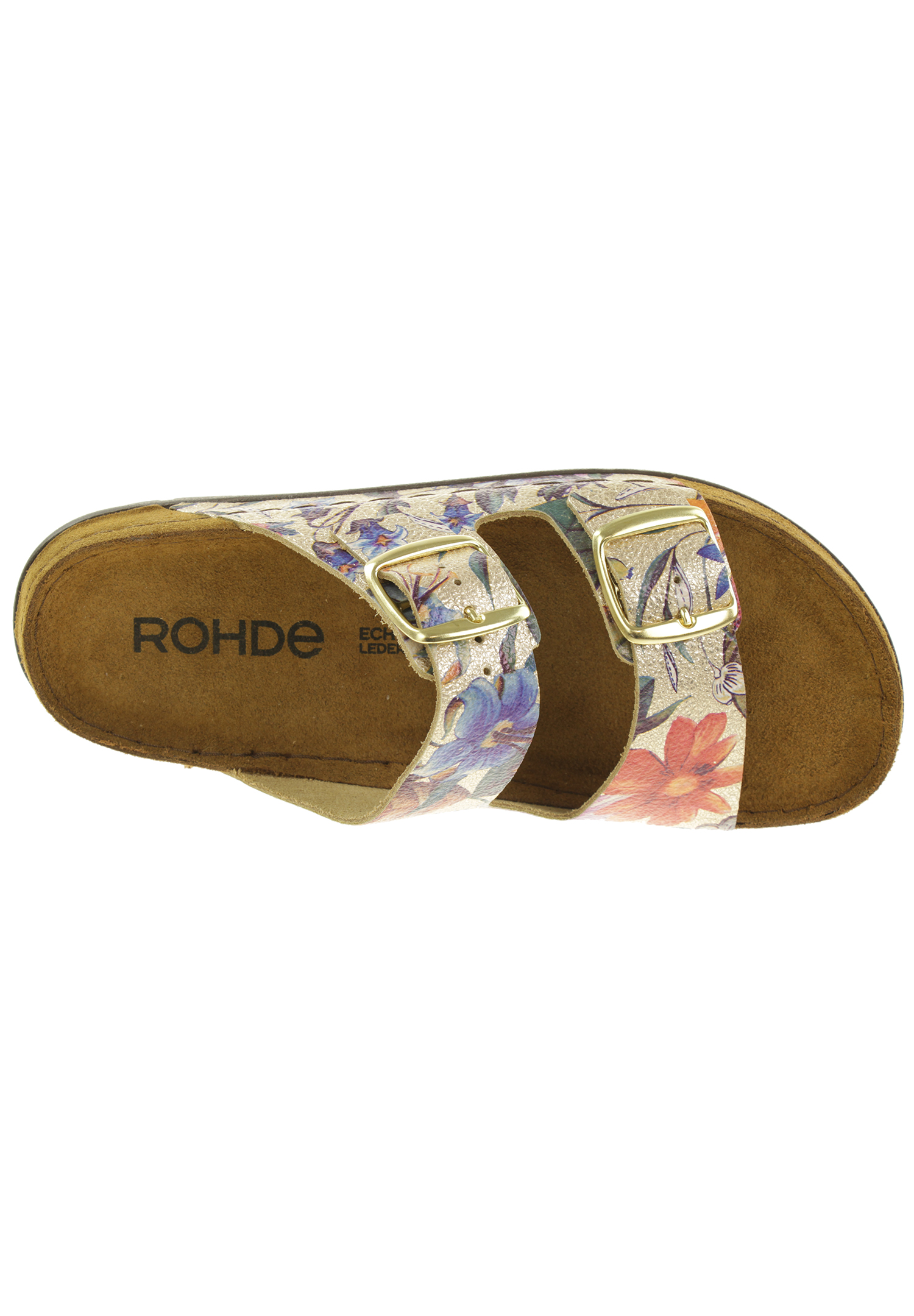Rohde Rodigo Damen Pantolette Slipper Sandale 5864 Gold 