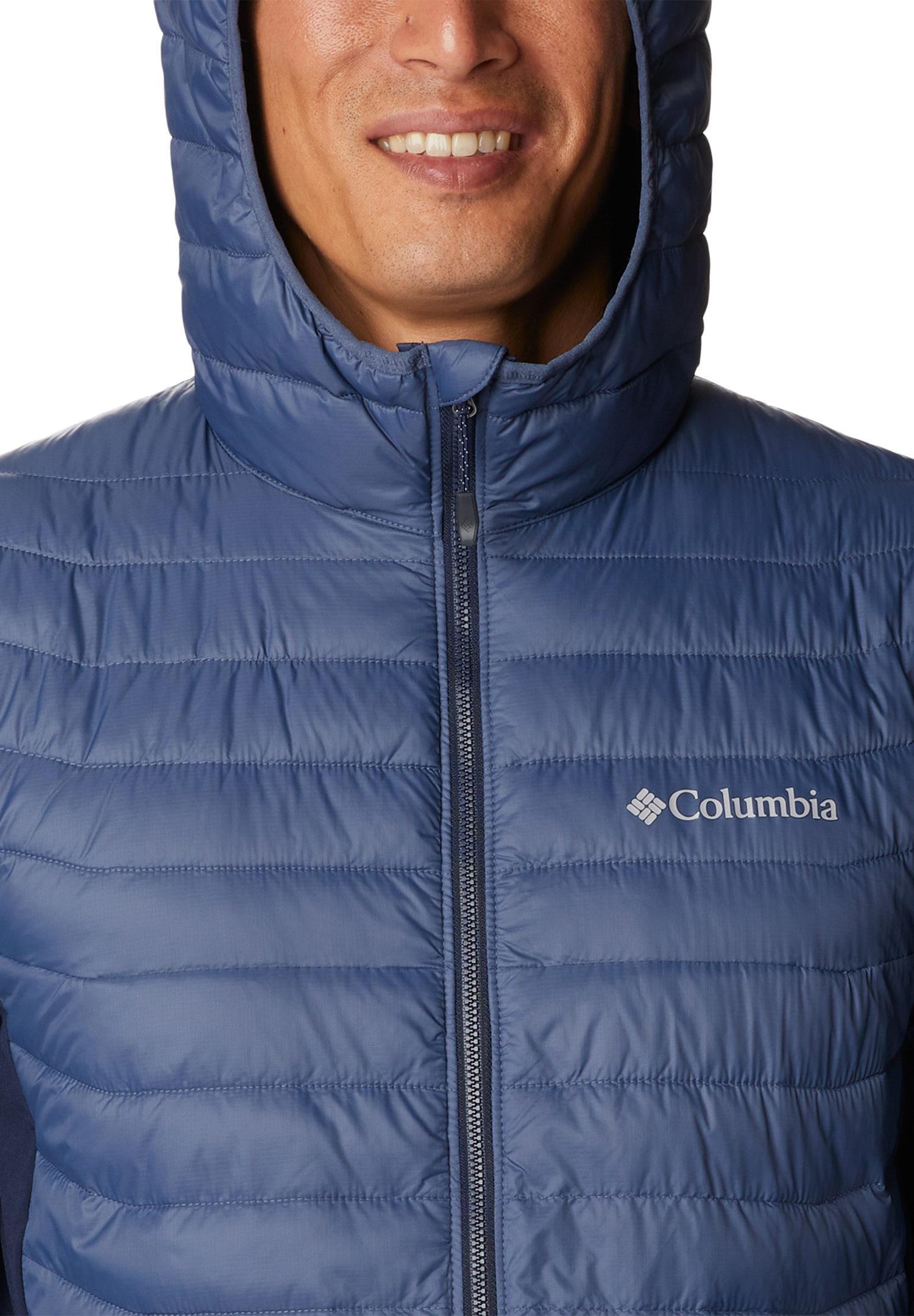 Columbia Powder Pass Hooded Jacket Herren Hybrid-Kapuzenjacke 1773271 479 blau