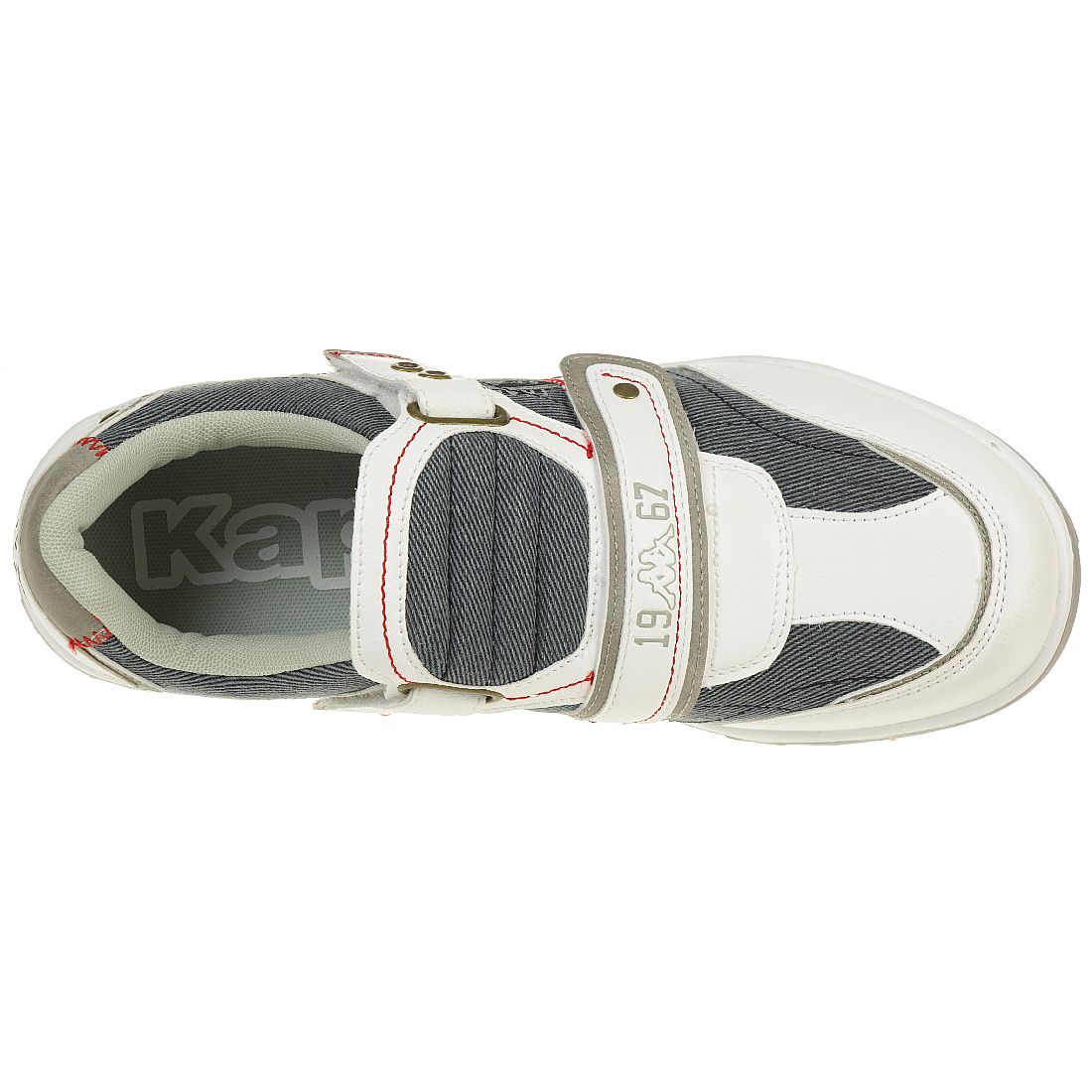 Kappa SASBY Herren Casual Sneaker Schuhe Klett weiss/blau 242653