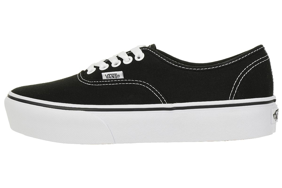 VANS Authentic Platform Sneaker Skate Schuhe Klassiker schwarz